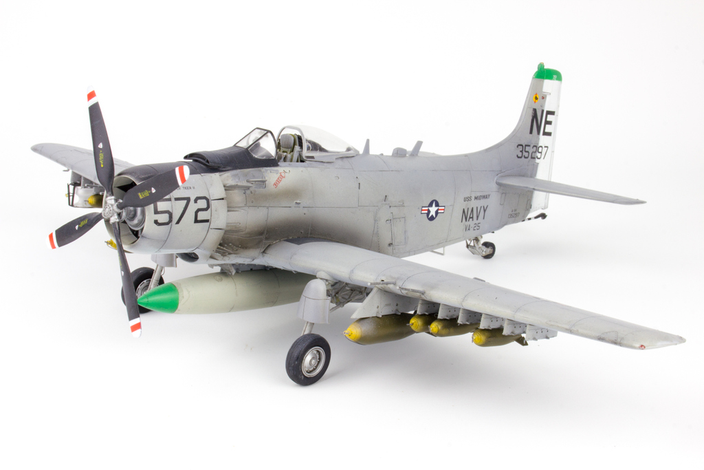 SnorresMayhem's tweet photo. An Oldie.. Tamiya 1/48 A-1 Skyraider with Brengun Toiletbomb ⁠
⁠
#tamiya #Skyraider #brengun #toiletbomb #148scale #papertiger ⁠ https://t.co/3toMf2gAuc