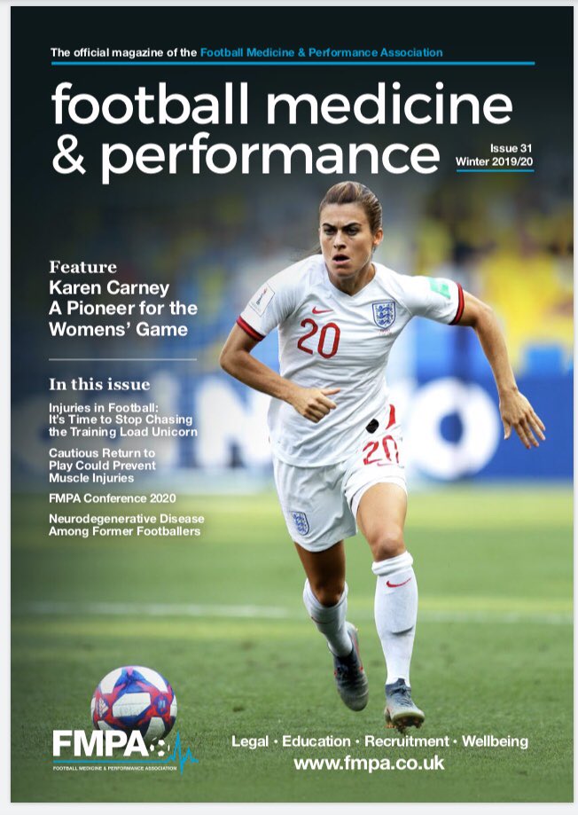 Sean Carmody (@seancarmody1) on Twitter photo Issue #31 of Football Medicine & Performance about to go for printing (due out in Jan). Lots in this one:
@karenjcarney on the rise of the Womens’ game
<a href="/francoimpell/">Franco Impellizzeri</a> chasing the training load 🦄
<a href="/frgsweden/">FRG</a> muscle injuries RTP
<a href="/parnell_daniel/">Dr. Dan Parnell</a> Sporting Director role
(1/3) Issue #31 of Football Medicine & Performance about to go for printing (due out in Jan). Lots in this one:
@karenjcarney on the rise of the Womens’ game
<a href="/francoimpell/">Franco Impellizzeri</a> chasing the training load 🦄
<a href="/frgsweden/">FRG</a> muscle injuries RTP
<a href="/parnell_daniel/">Dr. Dan Parnell</a> Sporting Director role
(1/3)