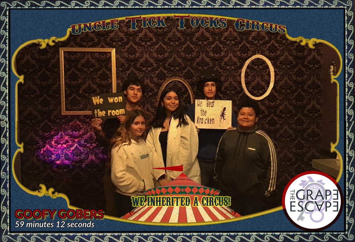 grapeescapenapa's tweet photo. Nothing like success to say its Monday! Goofy Goobers escaped at the very last moment, but they did it! #happyMonday https://t.co/Qqgh6Exuax
