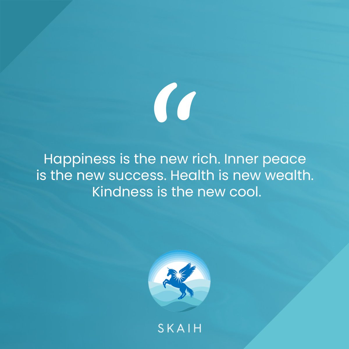 Happiness is the new rich. Inner peace is the new success. Health is new wealth. Kindness is the new cool.    #wellnessquotes 
#wellnessquotesdaily
#wellnessjourney