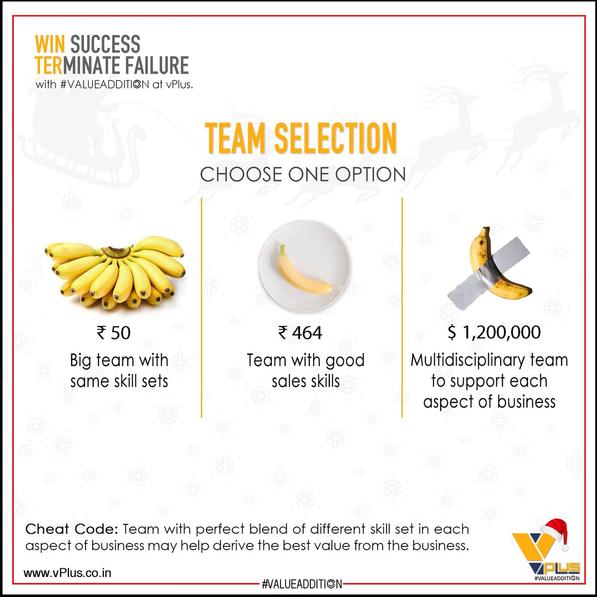 vPlusIndia's tweet image. No Matter how brilliant your mind or strategy , if you are playing solo game, you will always loose out to a #team

To build a best team reach us at vPlus.co.in 
vPlus. I Advisory with #VALUEADDITION .
.
.
.
.
.
#startupindia #businessconsultant #vPlus
