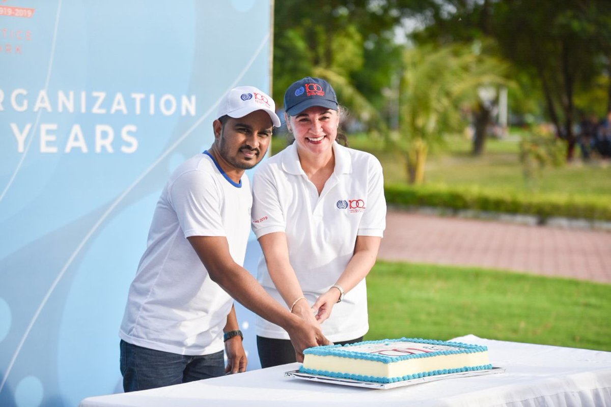 MoEDmv's tweet photo. The Ministry of Economic Development, the ILO and employers and worker’s together with Bike Maldives undertook a bicycle parade in Hulumale to commemorate ILO centenary.
@ILOColombo #ILO100 @simrinsingh @n_neeza https://t.co/SQQrGwzb6E
