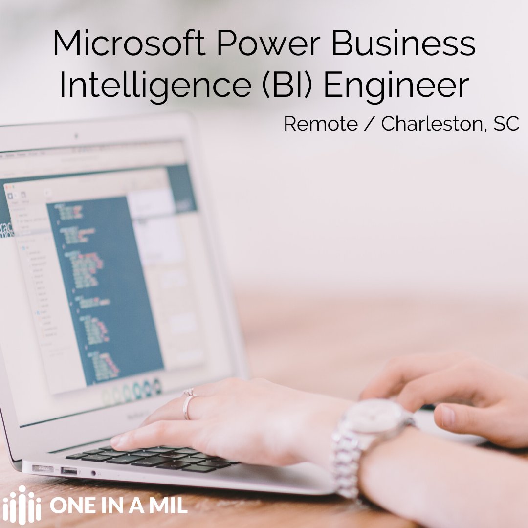 OneinaMilCHS's tweet photo. Happy Monday, friends! We just posted a great remote opportunity! Check it out - https://t.co/B9GwLOQRUP

#oneinamil #culturedrivenrecruiting #hiring #staffing #hr #job #career #hiring #apply #businessintelligence #microsoft #software #tech #remote #charleston #workfromanywhere https://t.co/DSbW5J26Tk