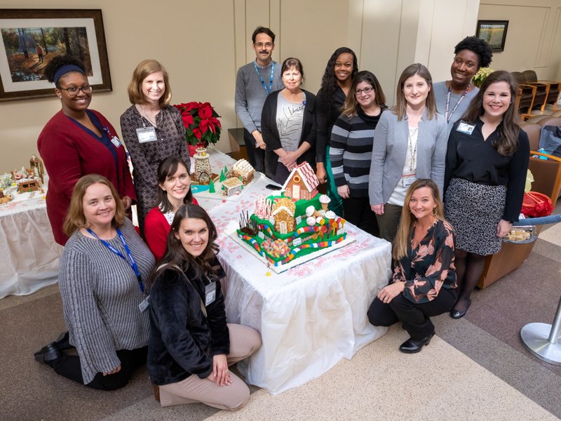 UMMC held it's holiday gingerbread house contest and Pediatric Genetics took first place!