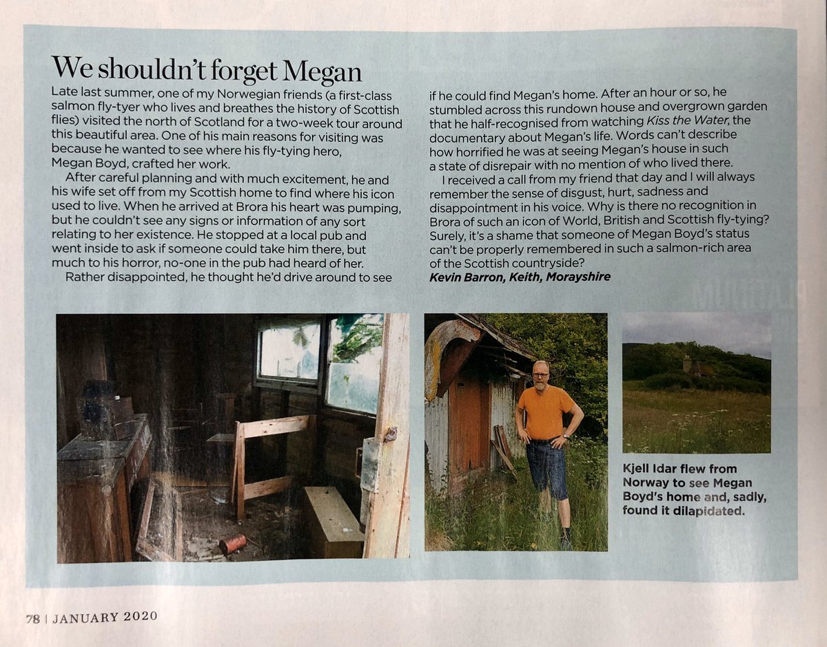 nigel_nunn's tweet photo. ‘He stopped at a local pub and went inside to ask if someone could take him there, but much to his horror, no-one in the pub had heard of her.’ Trout &amp; Salmon, January 2020 issue, letters page. We shouldn’t forget Megan... https://t.co/PyKYWHLPg0