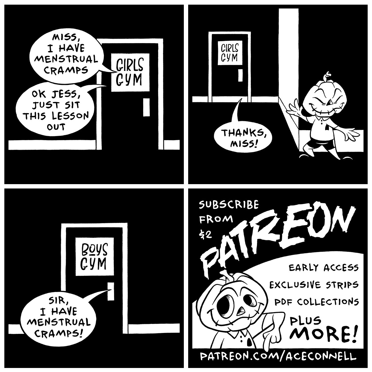 tikipopink's tweet photo. We've all tried our best to get out of sports at school! 🎃 
​
​ #funnycomic #webcomic #webcomics #webcomicartist #jackofallgrades #artist #funnycomics #comedy #funnycomicstrips #funnycomicstrip #comicstrip #comicstrips #comedycomic #spookycomic #jackolantern https://t.co/gFLPuCMiMk