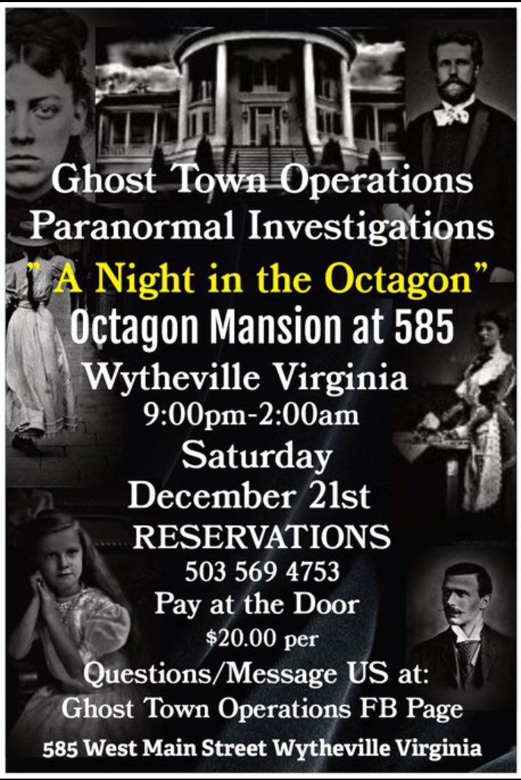 GTOPSLV's tweet photo. This SATURDAY!!! $20 gets you into a night to investigate this 1870 mansion! Proceeds go to the preservation and restoration of the building! Join us! #TheOctagonMansionAt585 #GTOPS #Haunted #History 👻 https://t.co/ffxGQrBoeH