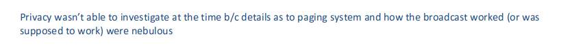 "details as to the paging systems....were nebulous"