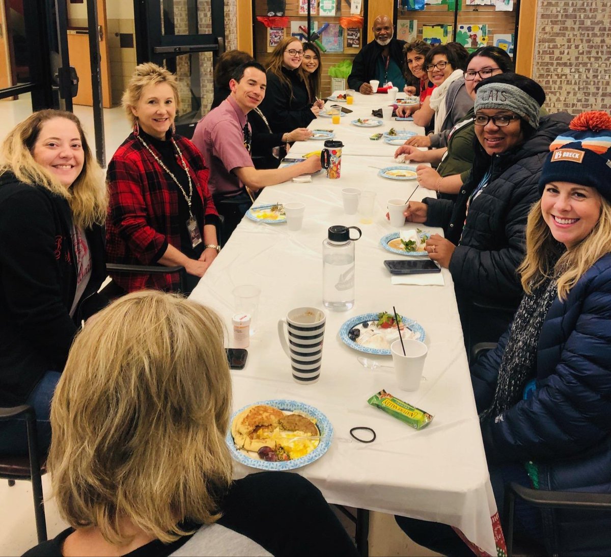 gracemancilla's tweet photo. Starting the week off with our annual staff pancake breakfast. https://t.co/u0p8AeFnY0