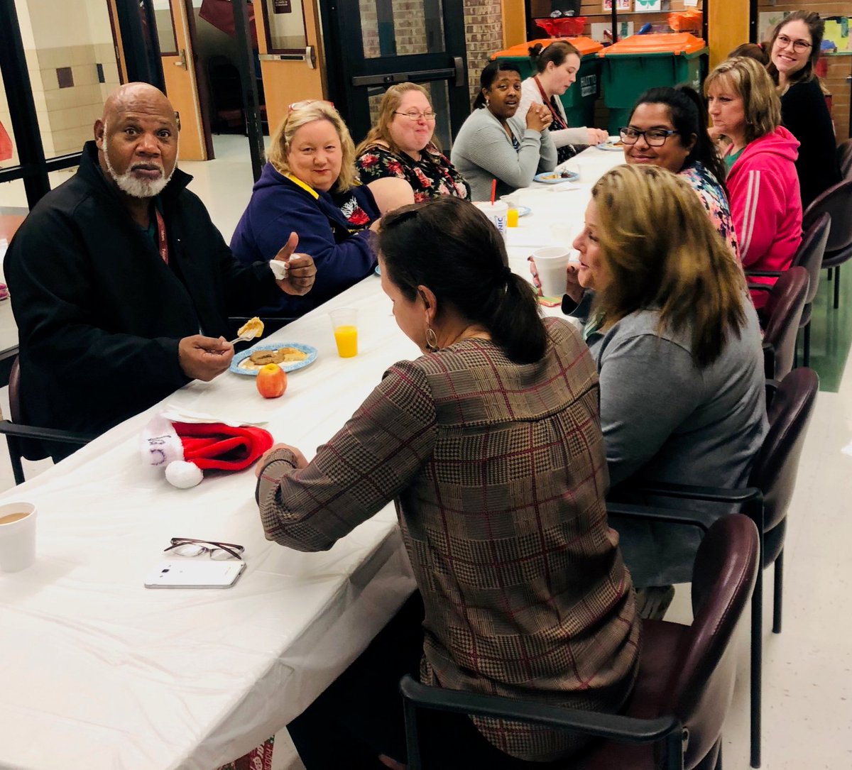 gracemancilla's tweet photo. Starting the week off with our annual staff pancake breakfast. https://t.co/u0p8AeFnY0