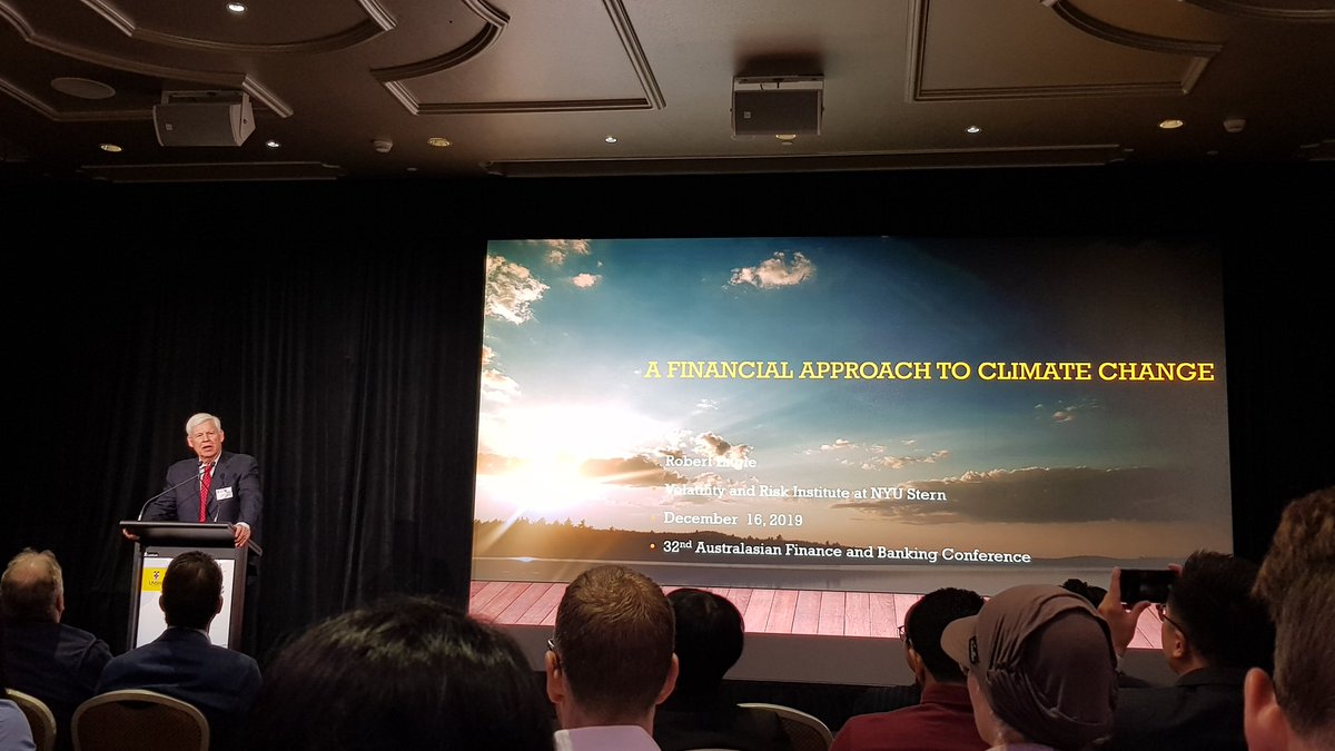 First day of the #AFBC19 conference in #Sydney. Really interesting keynote speech by the #NobelPrize laureate <a href="/Prof_RobEngle/">Robert F. Engle</a> on how the #Market could help reduce #ClimateChange.
#Ieseg #IesegResearch #sustainablefinance