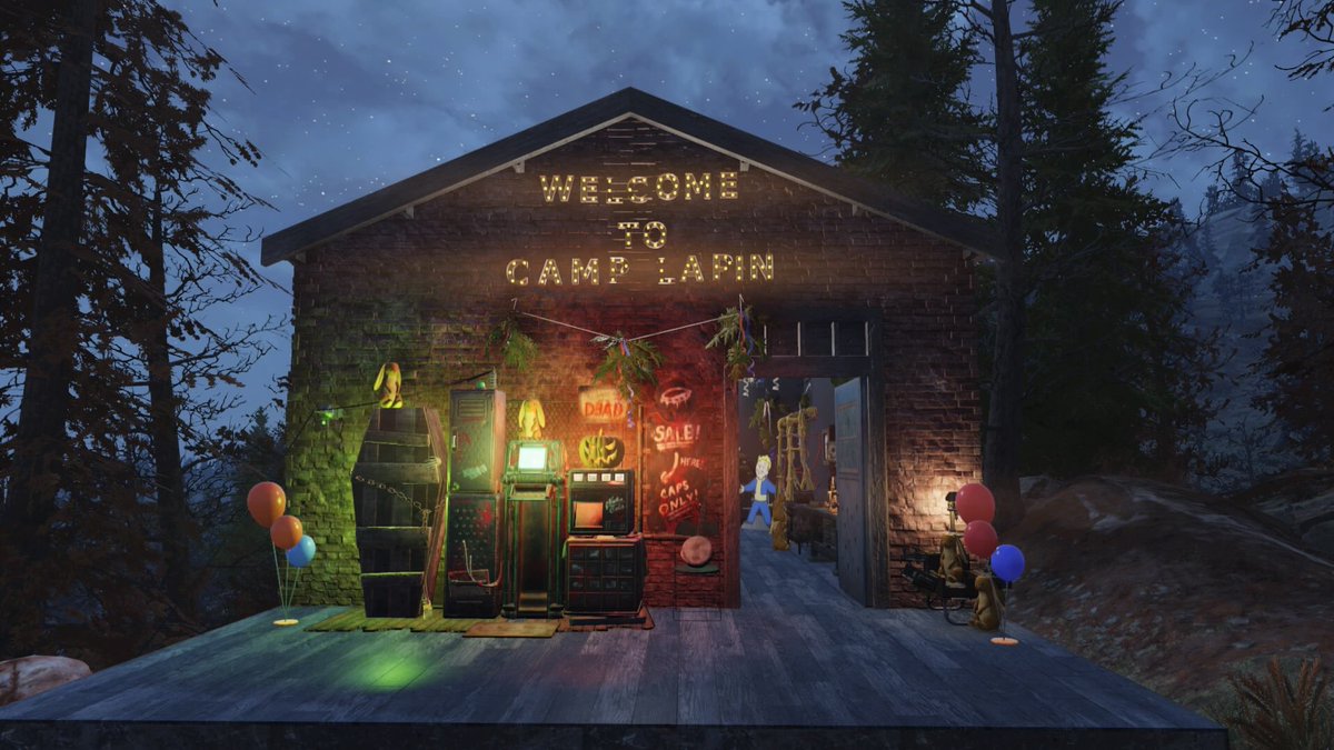 Pantagruelia's tweet photo. I made it to level 200 in #Fallout76! I’d have gotten here a lot faster if stacking and rearranging rabbits, making up stories for them, and taking pictures of them earned any XP but here we are🐰🐰🐰Hooray!! #CampLapin https://t.co/B57UAStdGx