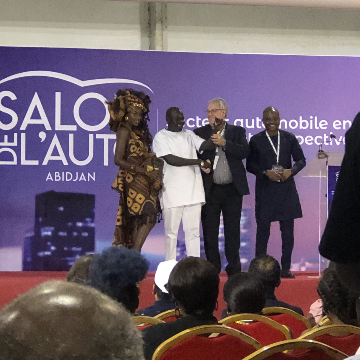 Bravo à Gilbert pour sa tenacité durant #LaMainDeFer qui se voit remis officiellement la clef de sa voiture. #SAA2019