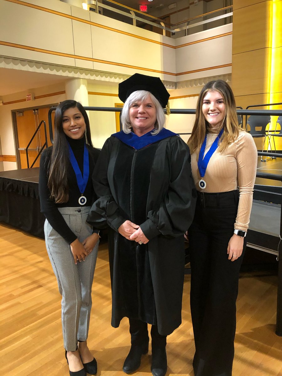 KUSocialWelfare's tweet photo. Congratulations to #KUSSW students Samantha Mitra, Valerie Merriman, and Lilah Wilder for being inducted into Phi Kappa Phi! 
Phi Kappa Phi is the nation's oldest, largest, and most selective all-discipline honor society. #PhiKappaPhi https://t.co/GjjAI1YMIp