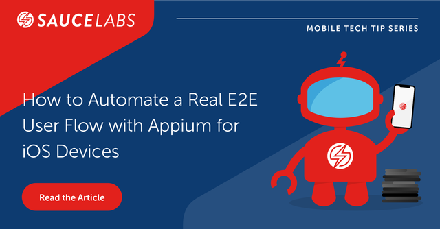 saucelabs's tweet image. Our own @wswebcreation is back with another piece in his #MobileTechTips series! This week, he&apos;s walking you how to automate a real E2E user flow, starting with #iOS. ow.ly/2IPj50xBkCR