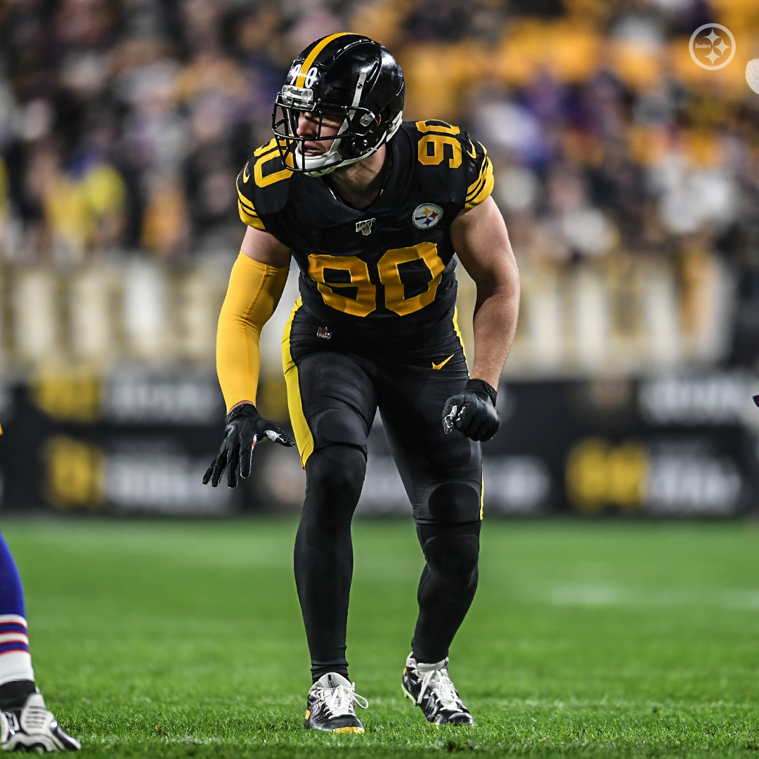 T.J. WATT PITTSBURGH STEELERS COLOR 8X10 2019 RARE UNIQUE PHOTO