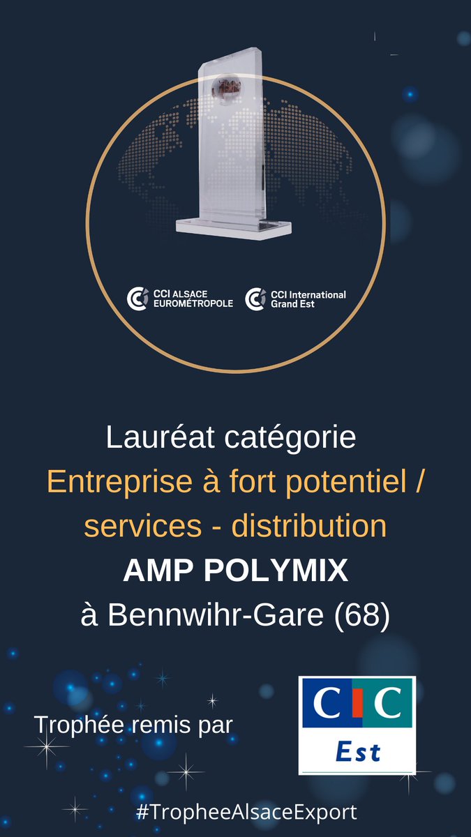 ccialsace's tweet photo. AMP Polymix est lauréat du #TropheeAlsaceExport https://t.co/rwbptobwEy