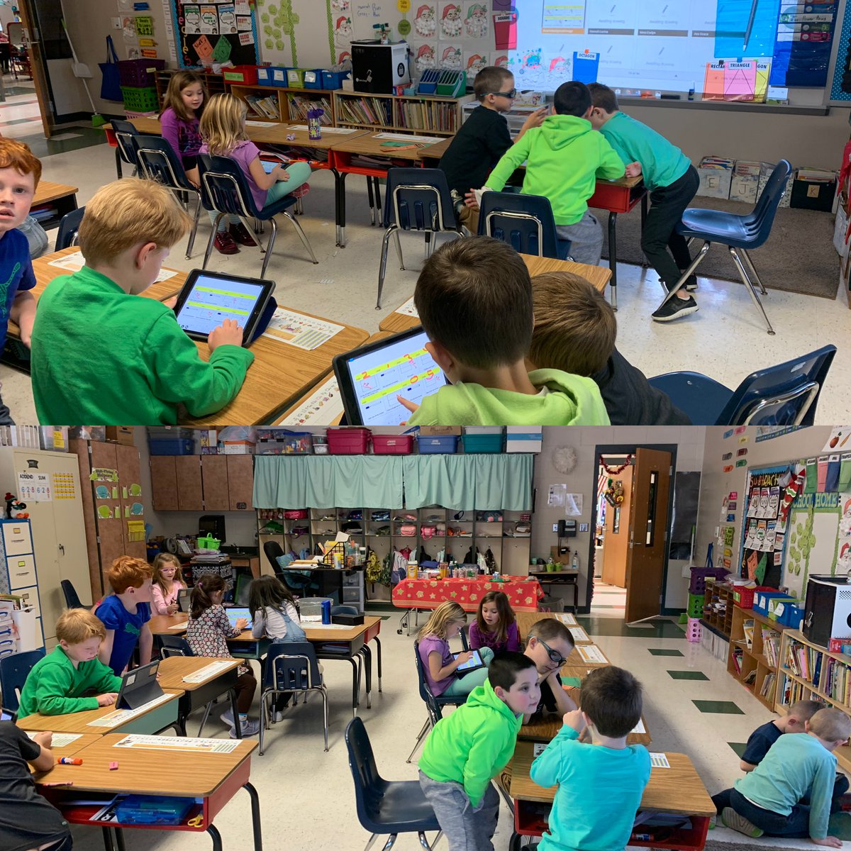 LisaMartin1st's tweet photo. Coding in first grade with ⁦@nearpod⁩ ⁦@hourofcode⁩ https://t.co/JbdV9lmZfg