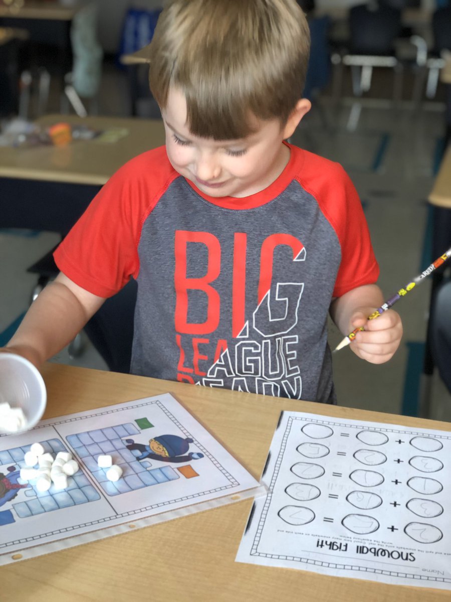 KelliRebholz's tweet photo. Today in 1st grade math we reviewed building addition equations using a good old fashion snowball fight (with marshmallows)!  Everyone enjoyed this activity. #RANDR #OurAbilitiesOutWeighOurDisabilities #NCSSBeTheBest #FHES_Tweet https://t.co/YRhQojXKUp