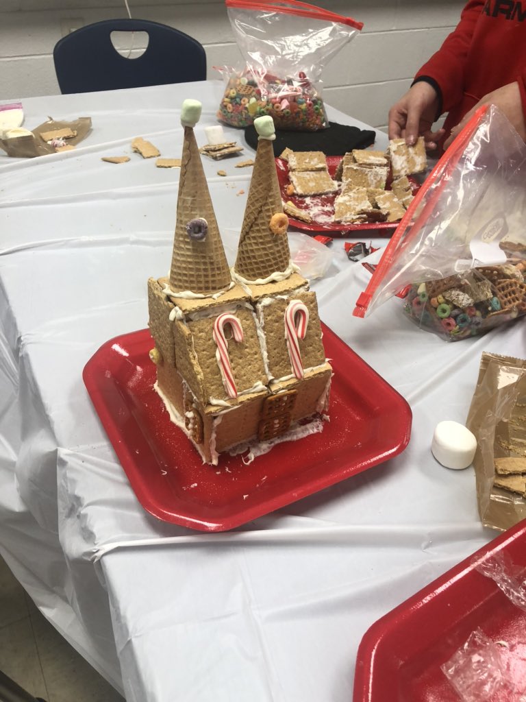 Terry7thMath's tweet photo. These students loved talking about area and perimeter while constructing their gingerbread houses. #OBMSpride #placetOBe #6thgradesquad https://t.co/OpFGo3KtBj