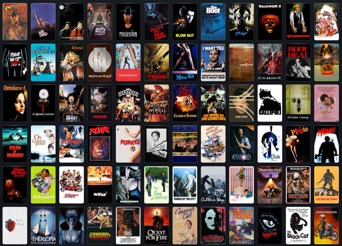 VhsZone's tweet photo. What 1981 film you haven't seen do you want to see the most? 
#FilmTwitter #Movies #Film #QuestionOfTheDay #scifi #horror https://t.co/S9xCpHesoM