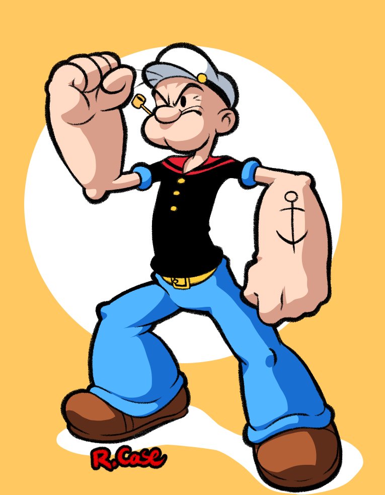 Realistic popeye - Grims pencil art - Drawings & Illustration,  Entertainment, Movies, Comedies - ArtPal