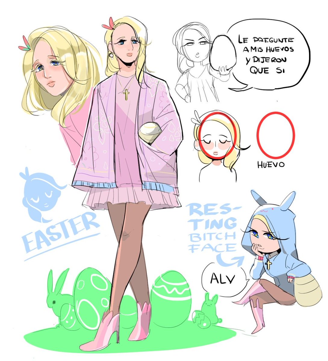Creando oc de días festivos, Pascua
Religiosa y Fabulosa
muchos huevos...okey no pero si 