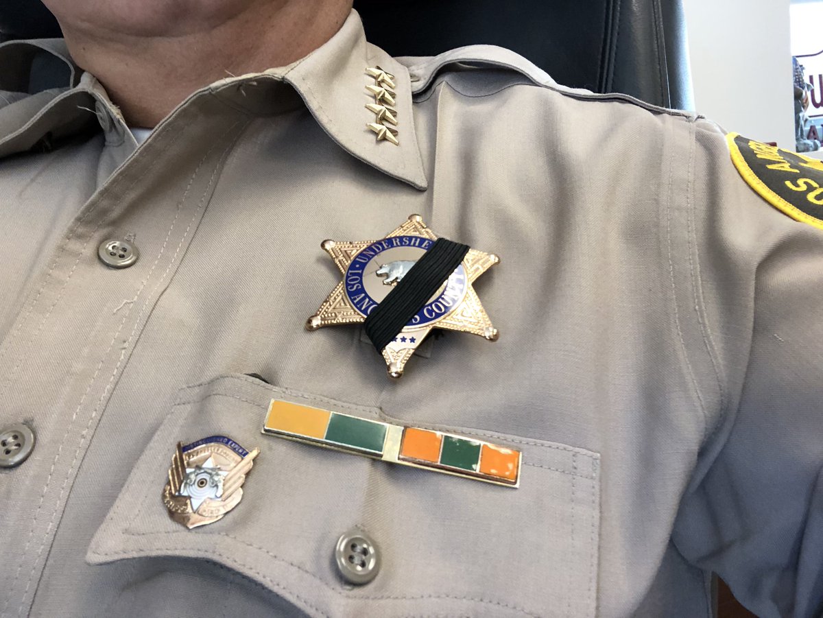 LASDMurakami's tweet photo. LASD will wear black bands in honor of SBSD SAR member Tim Staples who lost his life during a search and rescue operation. βSo others may liveβ https://t.co/G5hb5l8Vi4