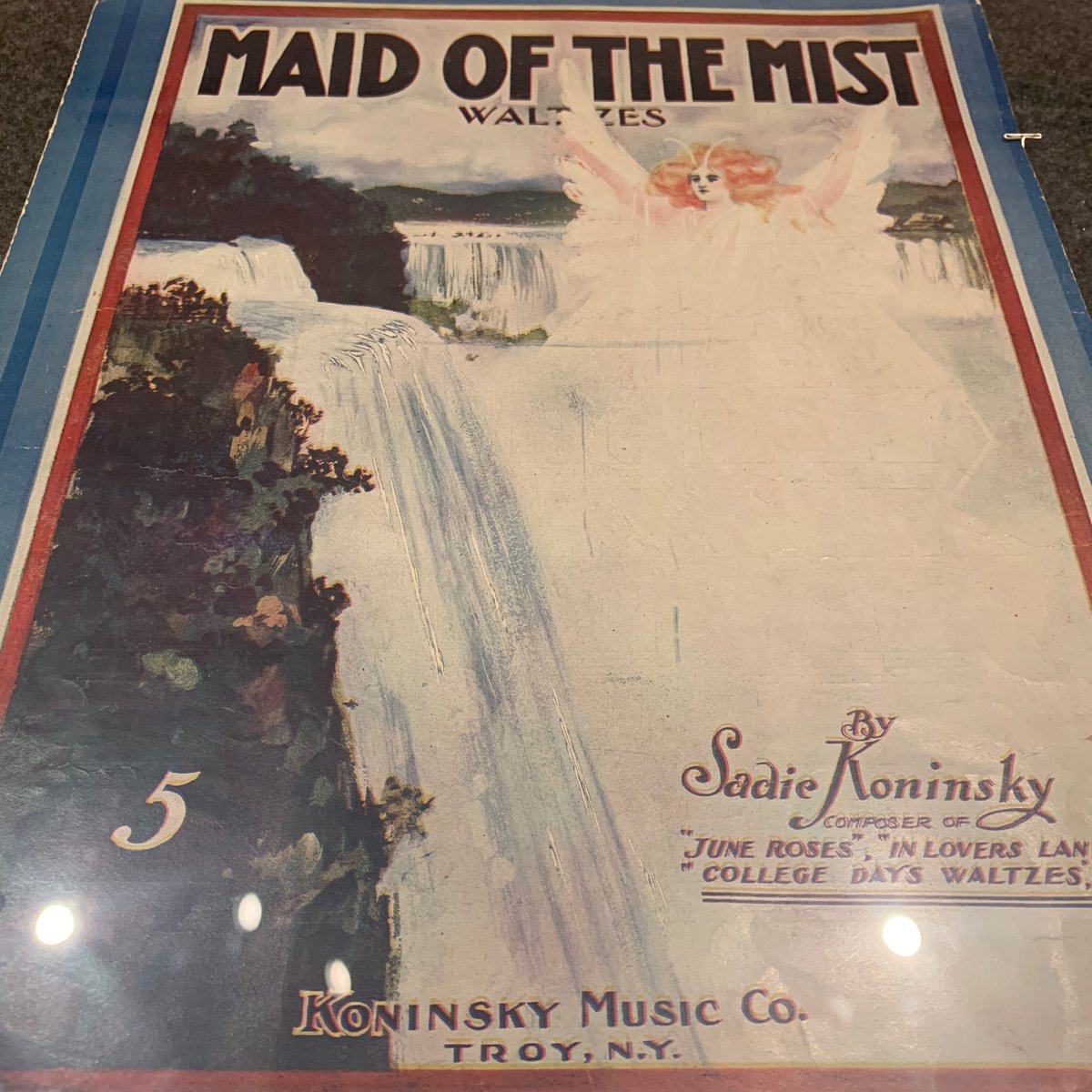 CAM_of_NU's tweet photo. The #CAM has an extensive historic Niagara Falls art collection. Here’s one work donated by Dr. Charles Rand Penney #CurrentlyOnDisplay
:
:
:
Unknown
Music sheet cover illustration (unbound music sheets)
Color relief halftone
1911 https://t.co/hpKDCdmuMU