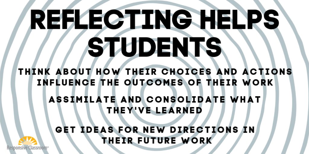 responsiveclass's tweet photo. Help students connect their choices to their learning. Here's a list of sample open-ended questions to focus on reflection: https://t.co/LYHuboT2E0
#openendedquestions #ThePowerOfReflection #joyfulclassroom #SEL #ResponsiveClassroom https://t.co/51rDpedFfN
