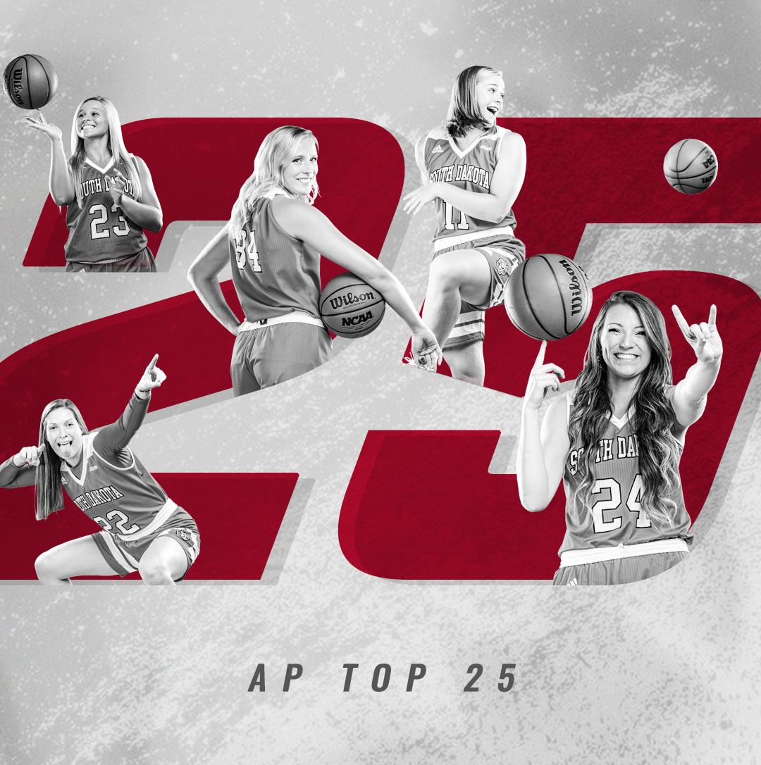 SDCoyotesWBB's tweet photo. No. 2️⃣5️⃣

The Coyotes have cracked the AP Top 25. 👊

📰: https://t.co/dsxQ56Yvwc

#GoYotes | #WeAreSouthDakota 🐾 https://t.co/x73JLEy2Jc
