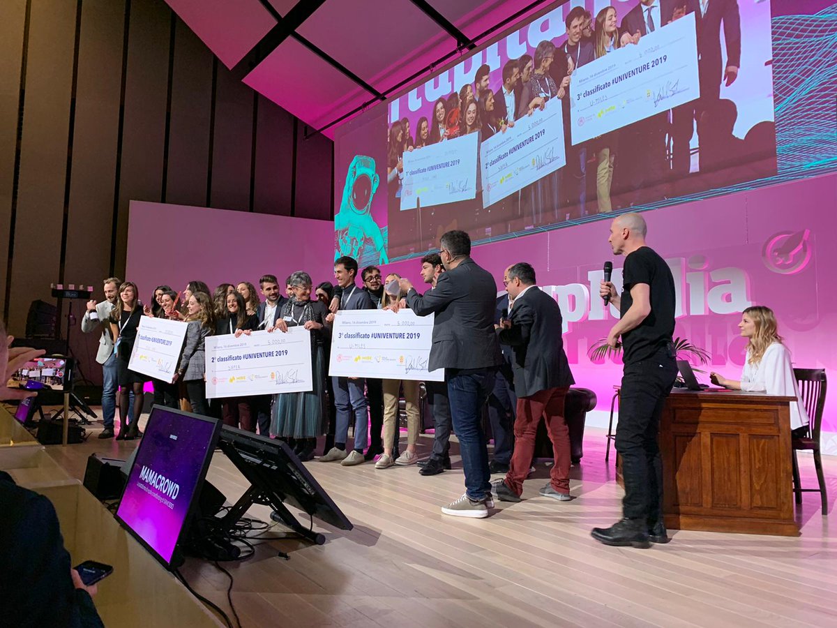 PoloPavia's tweet photo. I vincitori di #univenture 2019? Eccoli:
🥇1° classificato Riso Sakè
🥈2° classificato Safer
🥉3° classificato U-Miles
🏅4° classificato BeOn
🏅5° classificato Netabolics
Come hanno reagito? Ecco qualche foto.
Complimenti ragazzi!
Con @Unipv, @MibePavia, @ComunePV, @PoloPavia. https://t.co/flDW3NXy60