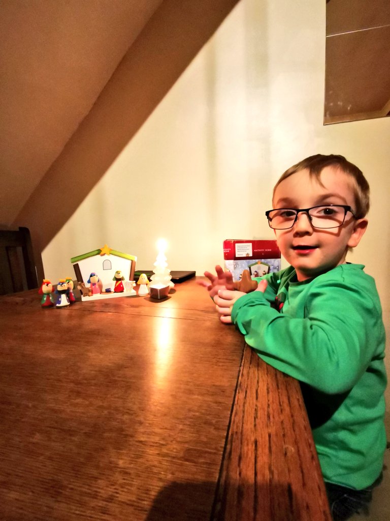 ApredaSacha's tweet photo. @St_Benets Joshua loved setting up the Nativity scene, and placing Mary, Joseph, and baby Jesus. https://t.co/YdUDRQTmrk