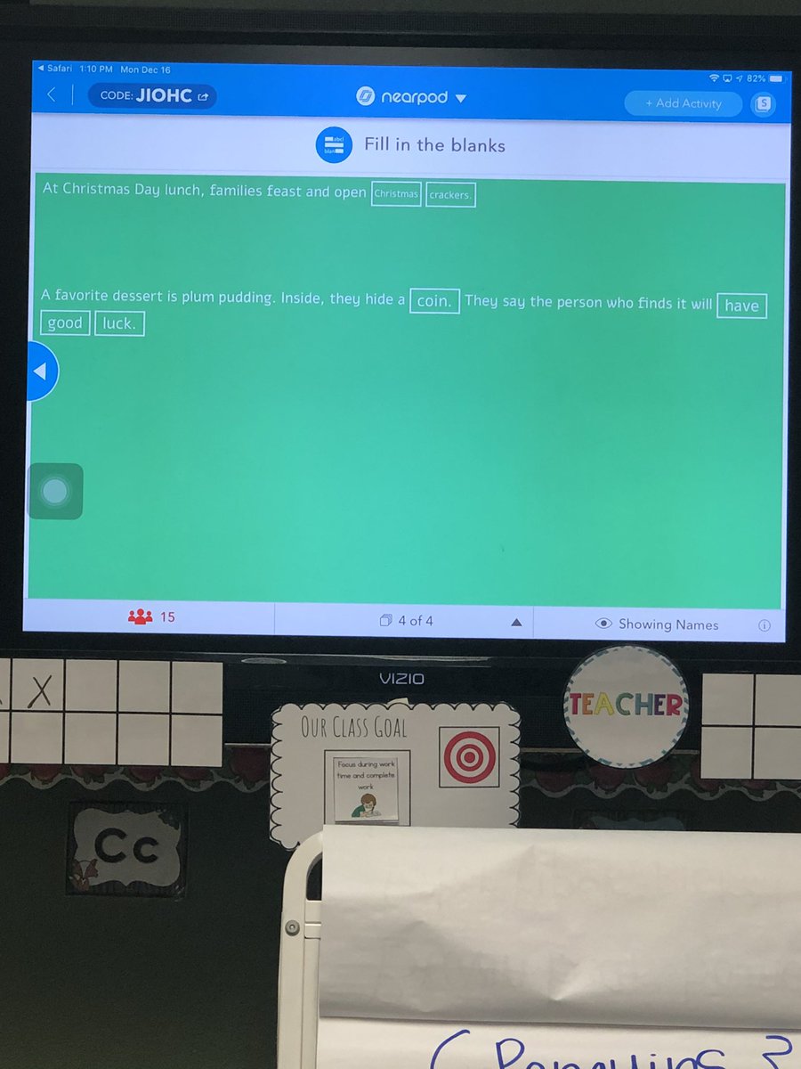 MrsHaferkampCCE's tweet photo. During our Christmas Around the World rotation, we learned about England and did a fill in the blank activity to show what we learned! @CastlemanCreek #cce12days https://t.co/cGUSn41I4D