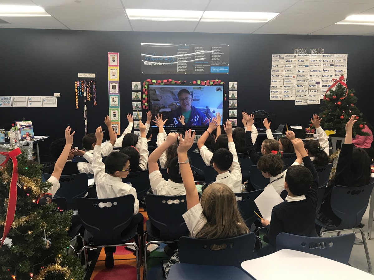 TechTripi's tweet image. Thank you @kevinarts for an awesome Skype learning strategies for writing creatively and drawing! Our 3rd graders had so much fun meeting and speaking with you this afternoon!