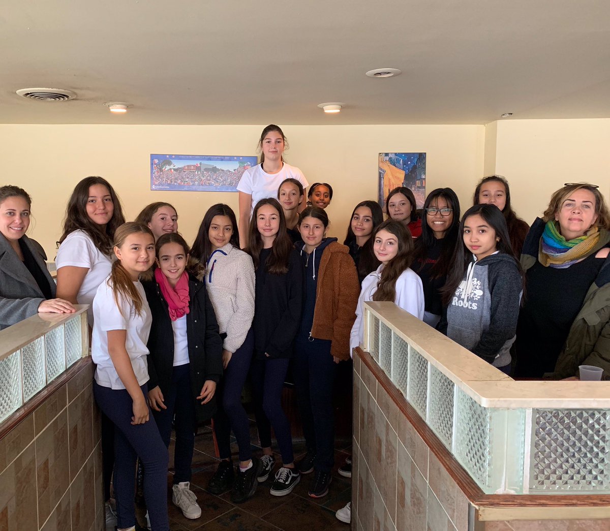 Congratulations to our Intermediate Girls’ Volleyball team. The placed first at the Divisional tournament. Thank you to our Trustee Mr. D’Amico for buying the girls lunch.