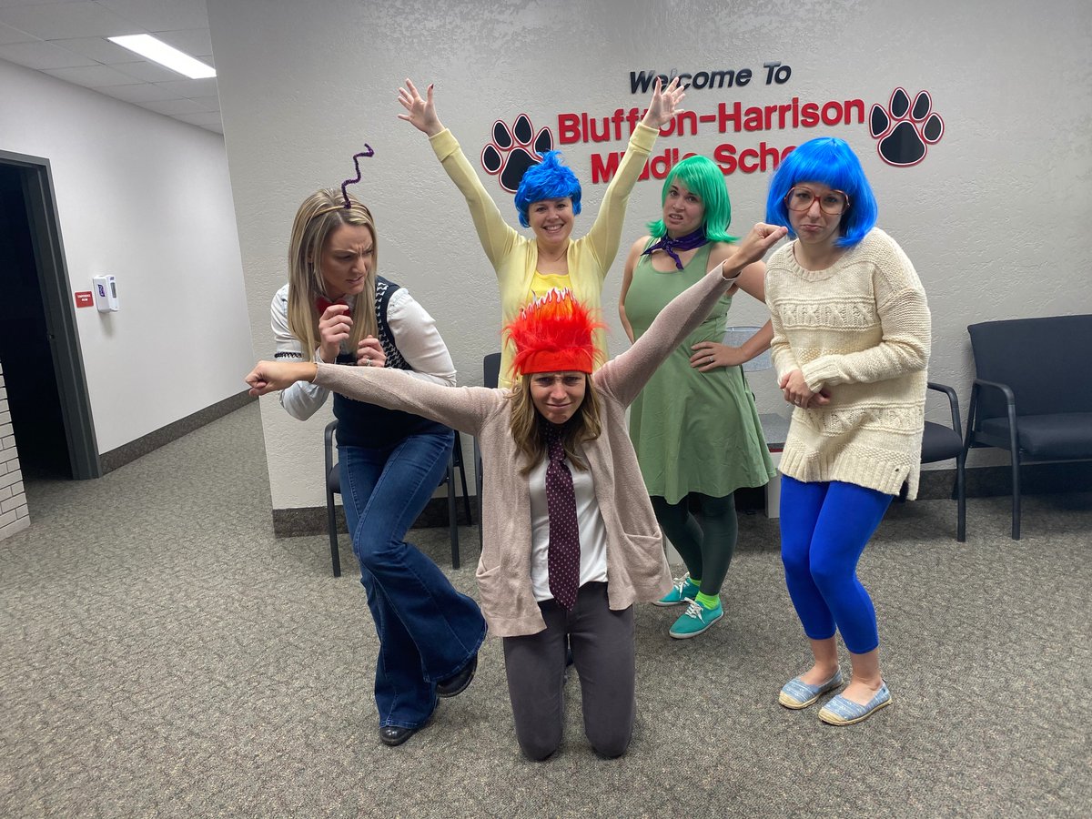 bmssecretaries's tweet photo. The office is representing the feelings from the movie 'Inside Out' https://t.co/gI5X9s4Gn6