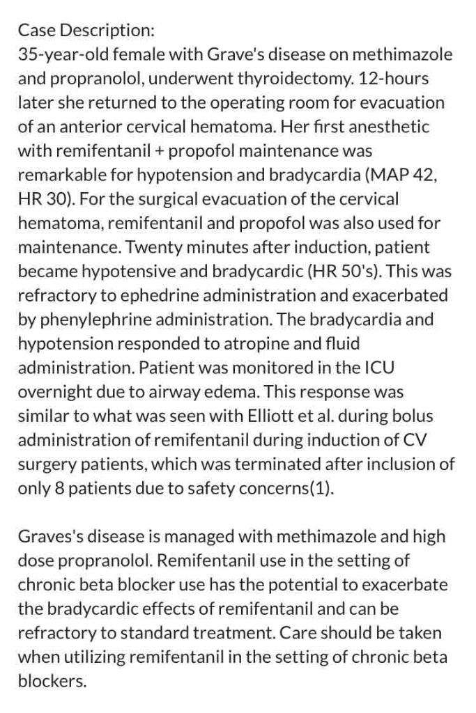 Mayo Clinic Department of Anesthesiology (@mayoanesthesia) on Twitter photo So impressed with all our residents! Another poster at <a href="/nyssapga/">NYSSA PGA</a> #PGA73!
<a href="/MayoAnesRes/">MayoAnesthesiaResMN</a> Dr. Mitchell Kerfeld presenting
“Remifentanil Induced Bradycardia In A Βeta-Blocked Patient With Grave's Disease.”
<a href="/MitchKerfeld/">Mitch Kerfeld</a>
Big thanks to mentor <a href="/YMartinMD/">Yvette Martin McGrew, MD-PhD</a>
#MayoAnes So impressed with all our residents! Another poster at <a href="/nyssapga/">NYSSA PGA</a> #PGA73!
<a href="/MayoAnesRes/">MayoAnesthesiaResMN</a> Dr. Mitchell Kerfeld presenting
“Remifentanil Induced Bradycardia In A Βeta-Blocked Patient With Grave's Disease.”
<a href="/MitchKerfeld/">Mitch Kerfeld</a>
Big thanks to mentor <a href="/YMartinMD/">Yvette Martin McGrew, MD-PhD</a>
#MayoAnes