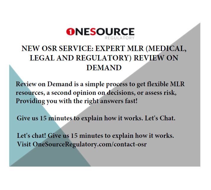 1SourceReg's tweet photo. NEW OSR SERVICE: EXPERT MLR REVIEW ON DEMAND 
Review on Demand is a simple process to get flexible MLR resources, a second opinion on decisions, or assess risk; providing you with the right answers fast! 
Give us 15 min. OSR Knows MLR Visit https://t.co/zL8BBGdBDp to learn more! https://t.co/t2S5hvRmGd
