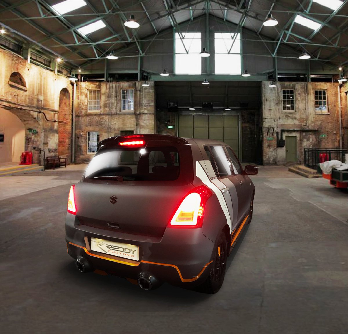 reddycustoms's tweet photo. 10 year old swift renewed to look like Sports Auto Salon Edition with new Matt gray paint job, Neon lines, Napa leather seats, dashboard &amp; trims.

#Swift #SuzukiSwift #MarutiSuzuki #CustomBuild #Nostalgia #Speed #Neon #ModifiedCars #CarPorn #CarsWithoutLimits https://t.co/cQbuLxqJ0T