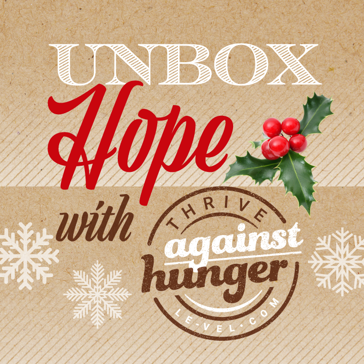 thrive_bylevel's tweet photo. Unbox hope around the world this holiday with #thriveagainsthunger! This season is a time when you can help others fill their basic needs. Help them get one step closer to living their own abundant lives, donate THRIVE Nourish: https://t.co/ArZuxQpixc https://t.co/QMbb17dlc2