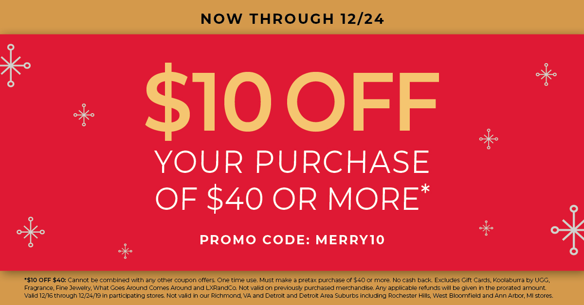 Stein Mart (@steinmart) on Twitter photo Shop and save $10 off your purchase of $40 or more through 12/24. bit.ly/2Pqh7Ms Shop and save $10 off your purchase of $40 or more through 12/24. bit.ly/2Pqh7Ms