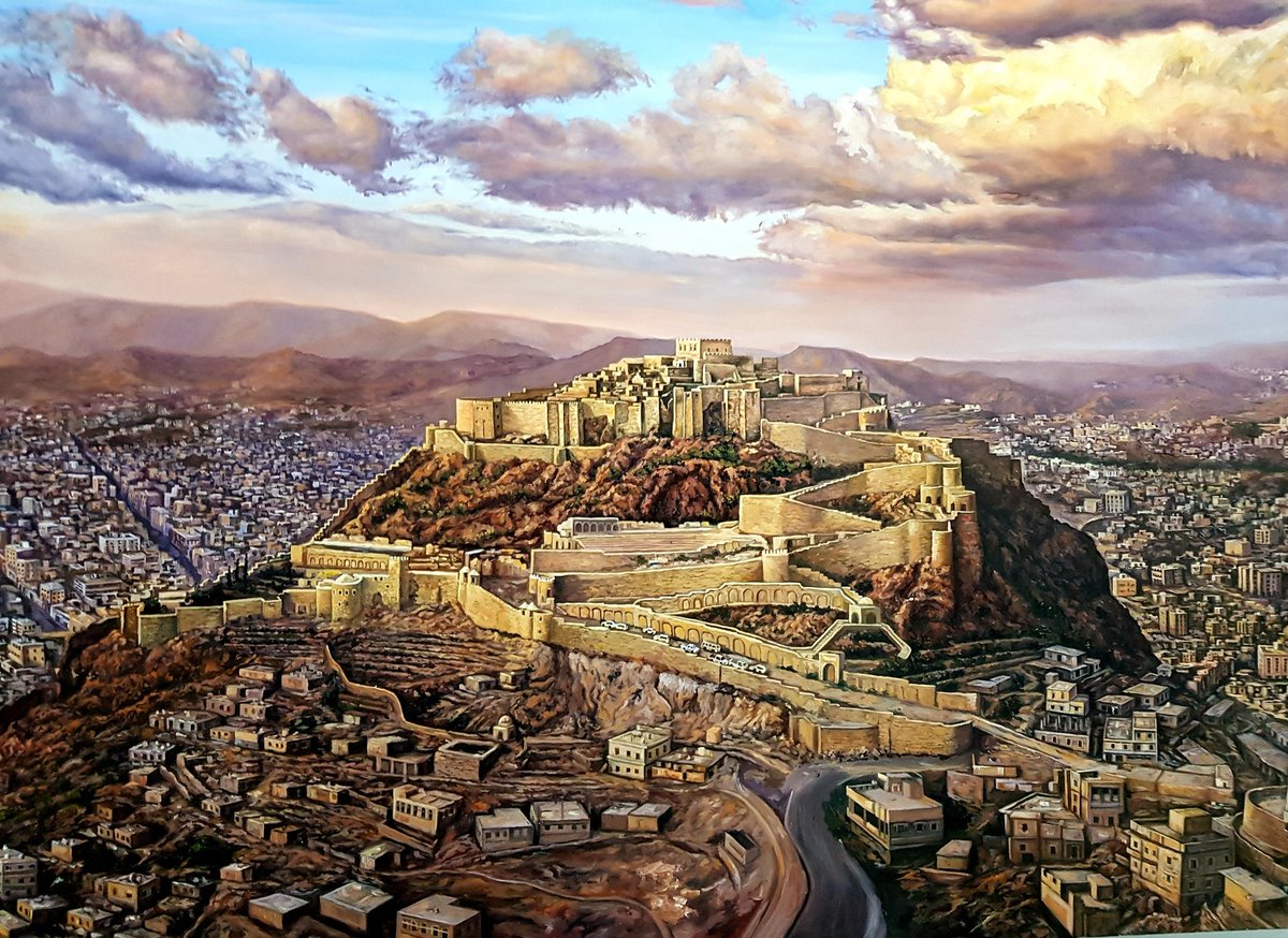 Zaki_Alyafie's tweet photo. اخيرا.انتهيت من لوحتي الزيتية .مقاس 210×140لاحد اجمل مواطن العلم والمعرفة والثقافة والابداع.هي للحالمة تعز .وكان ارواح  أهلها تقتات العزم والنجاح والسمو.وانا اتجول بفرشتي بين حواريها .شعرت بقصصا وعصامية تنفرد بها تعز.وحدها
طلب خاص  اتمنى مشاركة التغريدة لتصل رسالة اللوحة.. https://t.co/aRFHOwVw8E