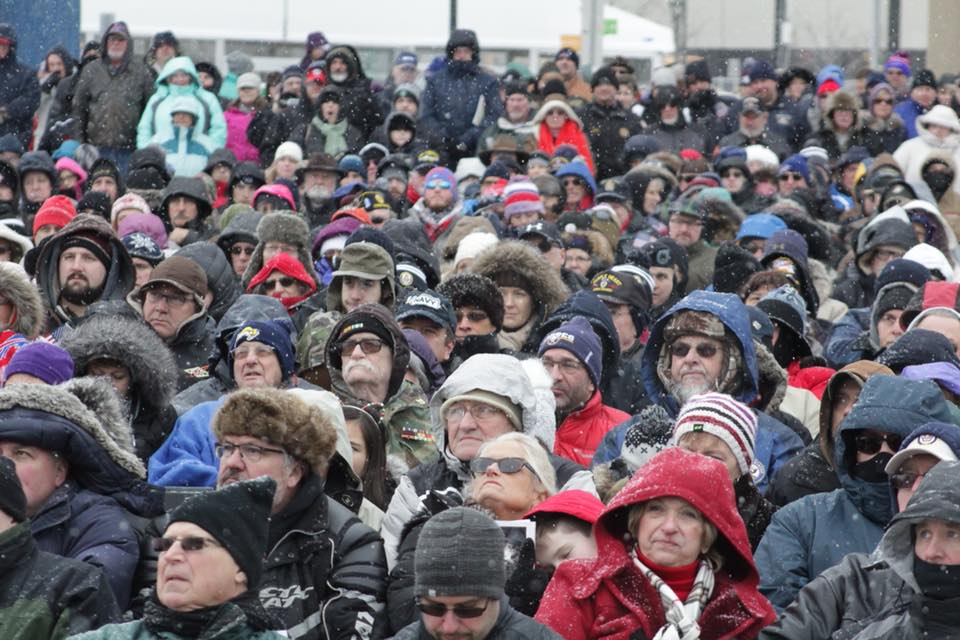 BfloNavalPark's tweet photo. #OTD 2017 nearly 8000 braved the winter elements to witness #USSLittleRock #LCS9 commissioned into #USNavy in #Buffalo. History was made as this marked a first in #USNavyHistory a new warship was put into service adjacent to a previous ship of the same name #CLG4. 🇺🇸 https://t.co/LxAj84y9sp