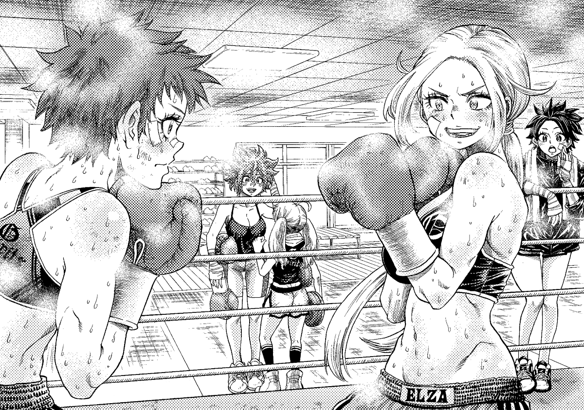 Lesbian tits nude lady boxer fighting in track read catfight cartoons. 