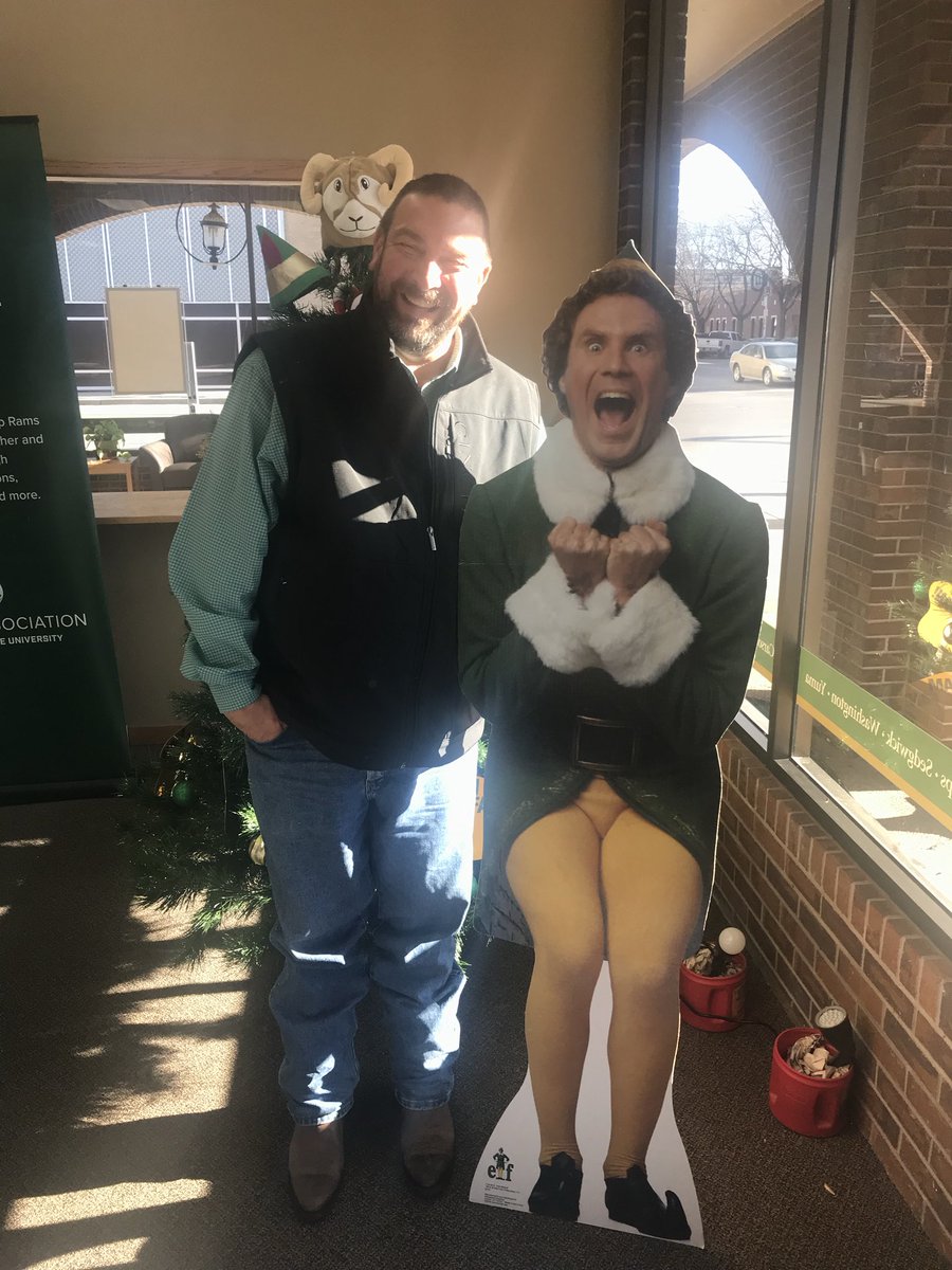 CSUTonyFrank's tweet image. Who knew Buddy the Elf was a Ram fan??? Love the green and gold. @LoganCountyColo ⁦@ExploreSterling⁩ ⁦@CSUEngagement⁩