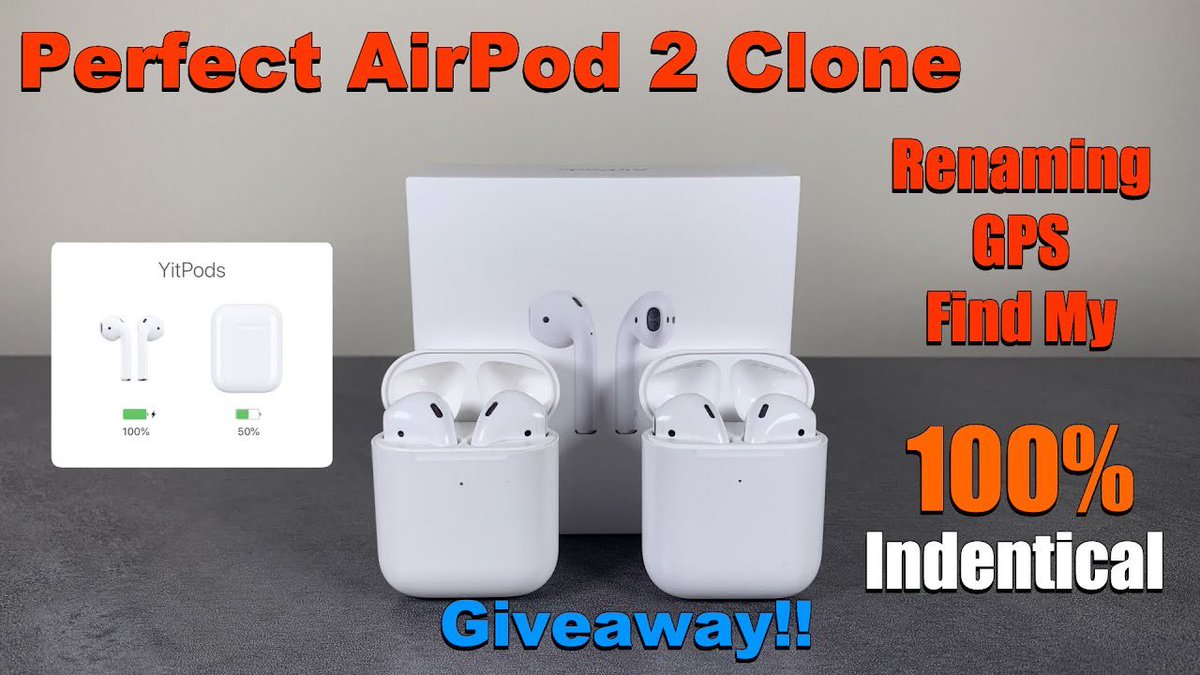YitReviews's tweet photo. The PERFECT AirPod 2 Clone?!?! (GIVEAWAY) https://t.co/lsCmQ2MnyI https://t.co/XMuMDo02z8