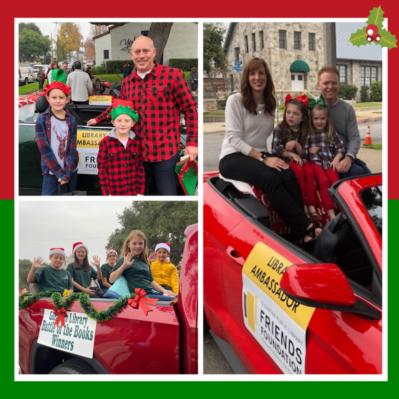gplffoundation's tweet photo. We love a parade! Thank you to our Library Ambassadors, the Hutter and Dickey families for representing the @gplffoundation and hundreds of supporters who donate to the Library. We celebrate the winners of Battle of the Books a program funded in part by @gplffoundation  #gplff https://t.co/Up0dCjQgcY