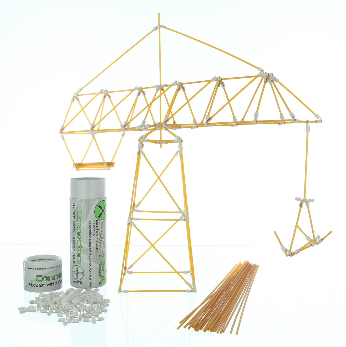 _PasTEX's tweet photo. Just finished this cool #spaghettitower crane. Really spins and even has spaghetti counterweights for balance. Try that with marshmallows! We'll add instructions for this project on our site soon. Get you #stem on! #spaghettimarshmallowchallenge https://t.co/zflhaKlVP1