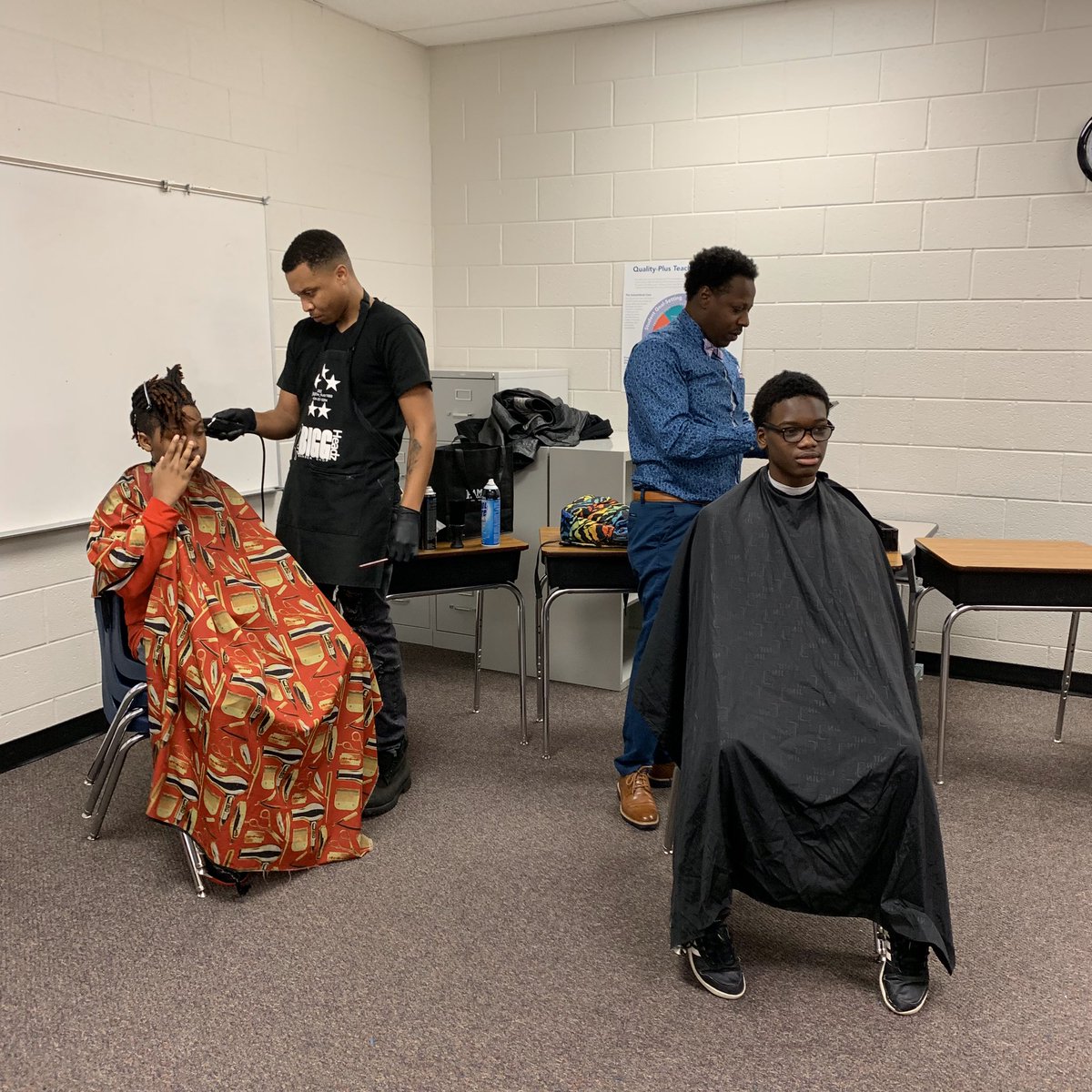 KeithThomp00's tweet photo. Special thanks to Bigg Headz Barbershop for partnering with NMS and  providing complimentary cuts to our mentees!!! https://t.co/eIPzsT6hMv